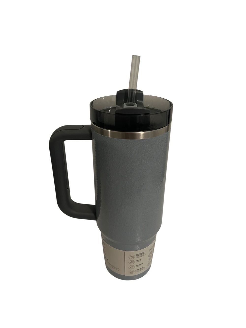 Stanley Quencher H2.0 FlowState Tumbler 30oz - Hammertone Silver (NWT) - Picture 3 of 5